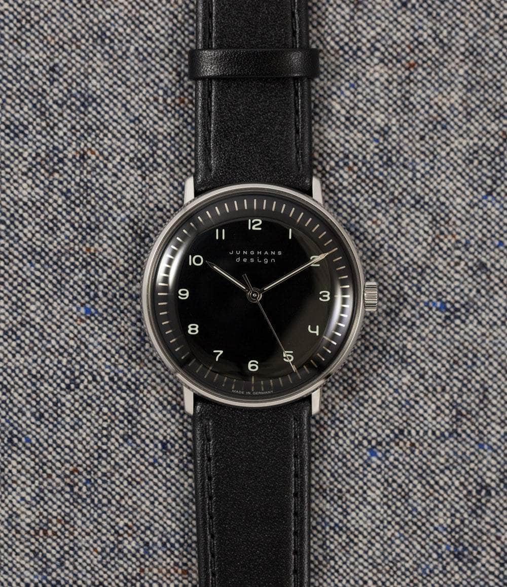 Junghans Watch Default / Polished Black with Numerals Max Bill Hand-winding