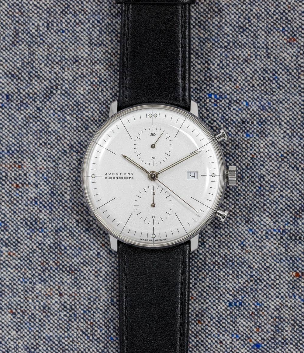 Junghans Watch White Max Bill Chronoscope