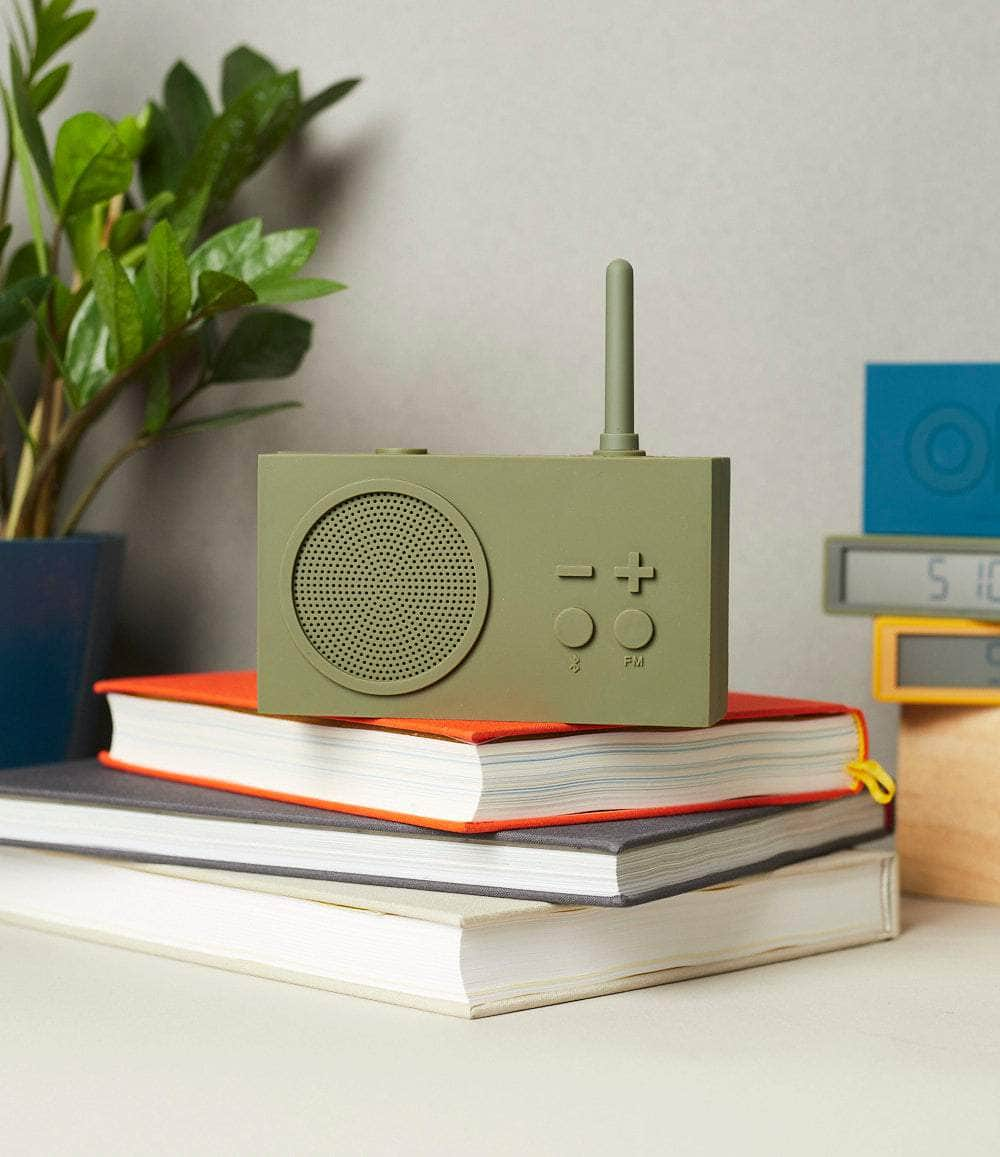 Lexon Accessory Khaki Tykho 3 FM Radio and Bluetooth Speaker