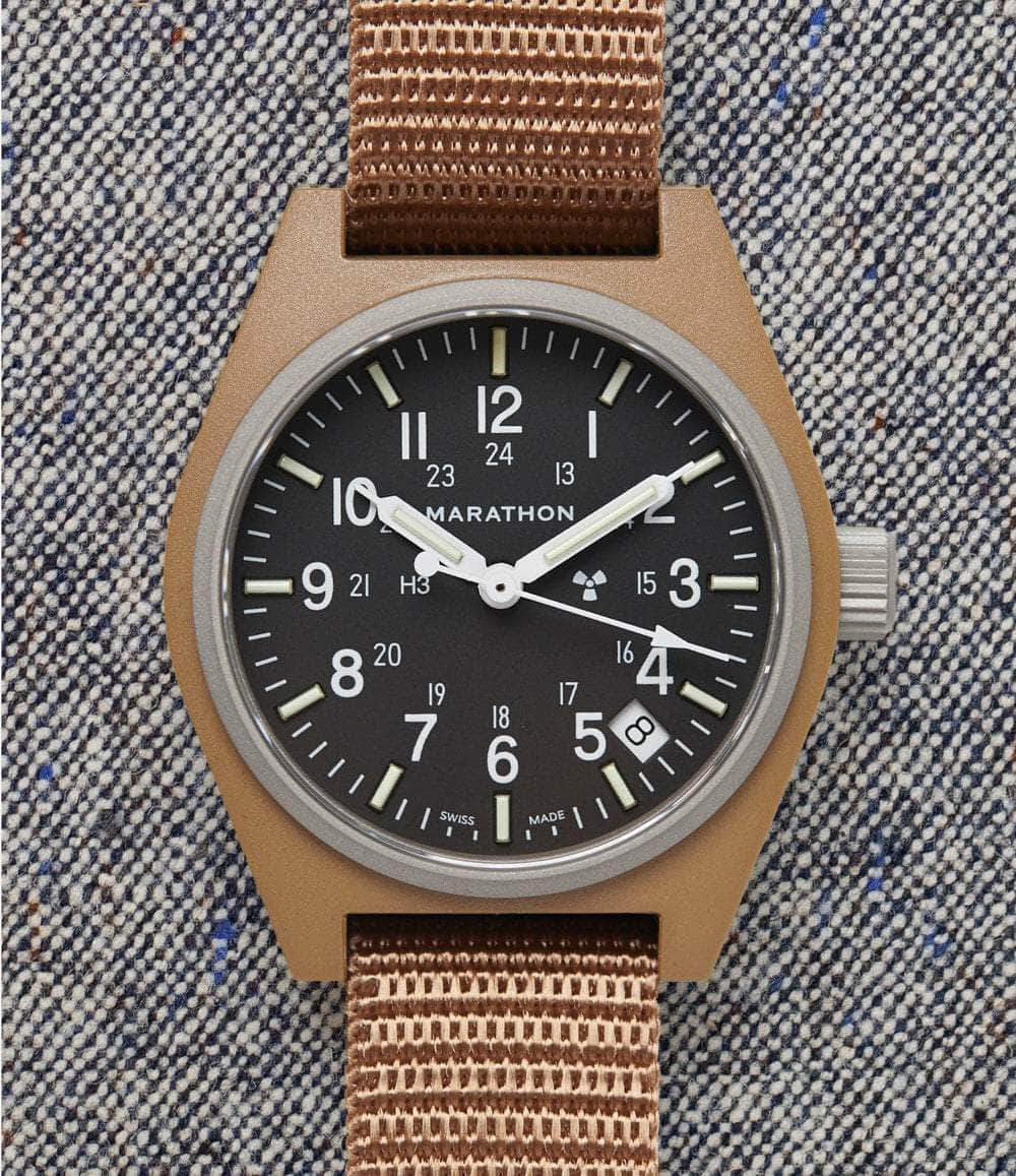 Marathon Watch Logo - Date / Desert Tan General Purpose Quartz
