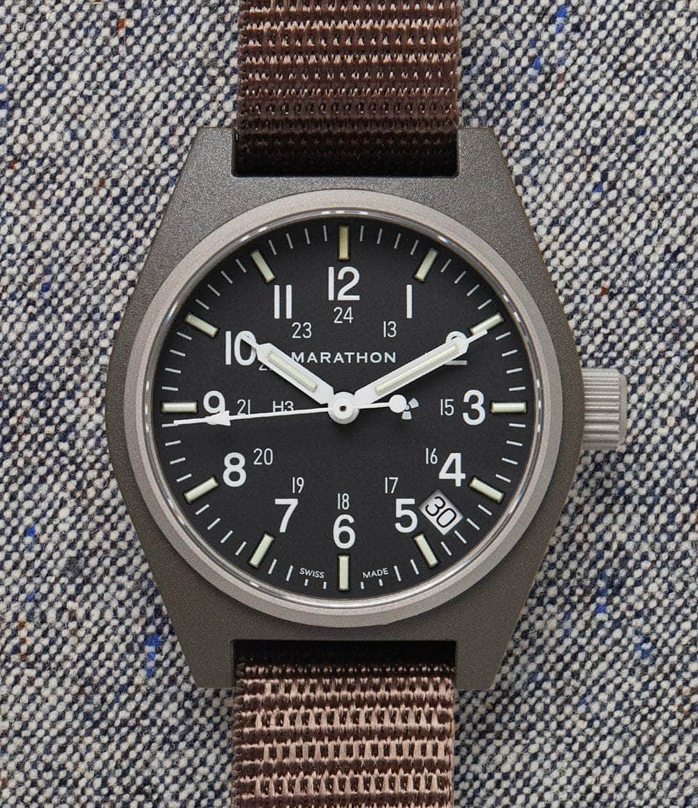 Marathon Watch Logo - Date / Sage Green General Purpose Quartz
