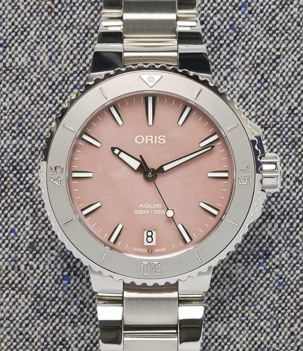 Oris Watch Pink / Bracelet Aquis Date 36.5mm