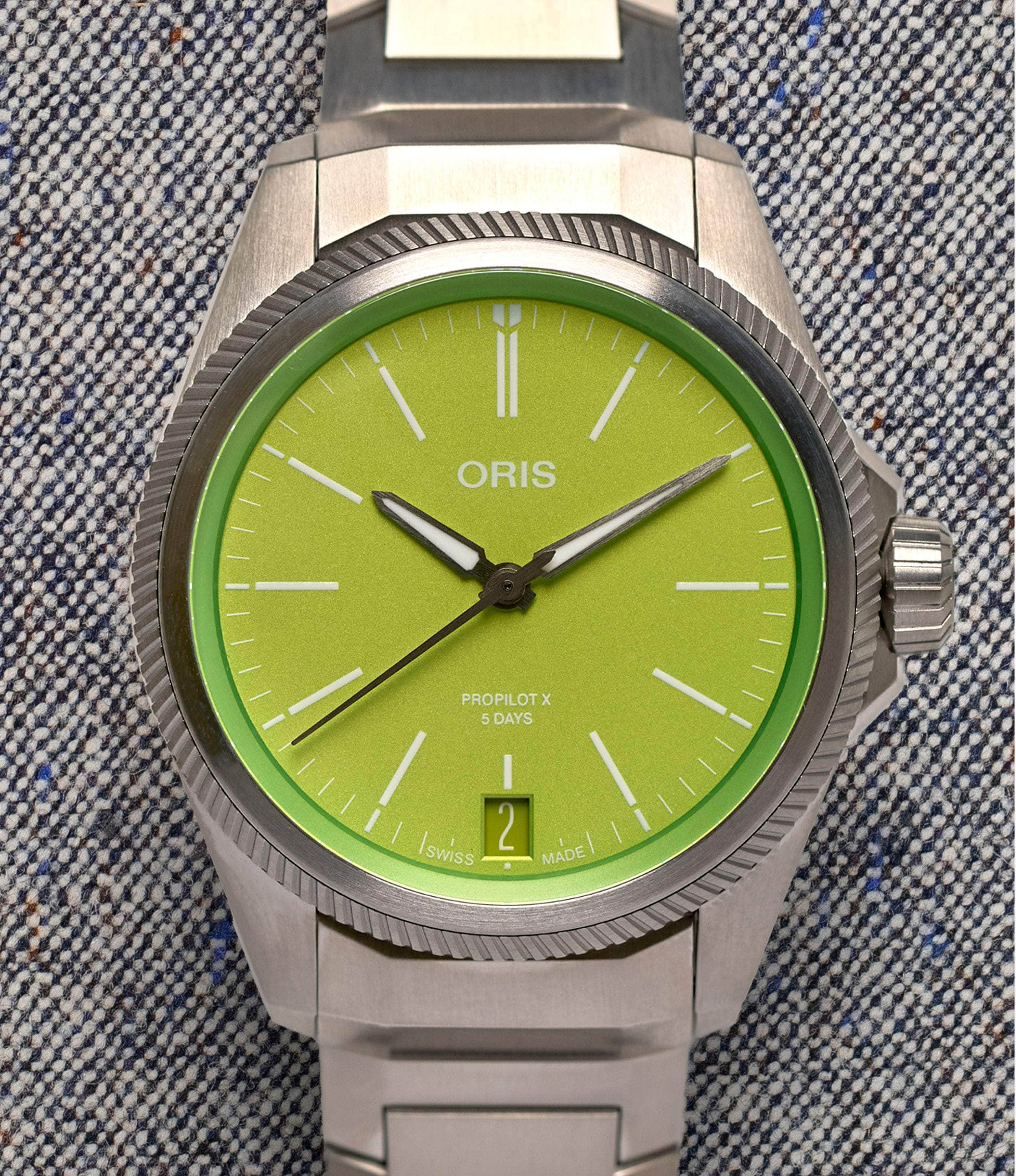 Oris Watch Kermit Green Propilot X Calibre 400