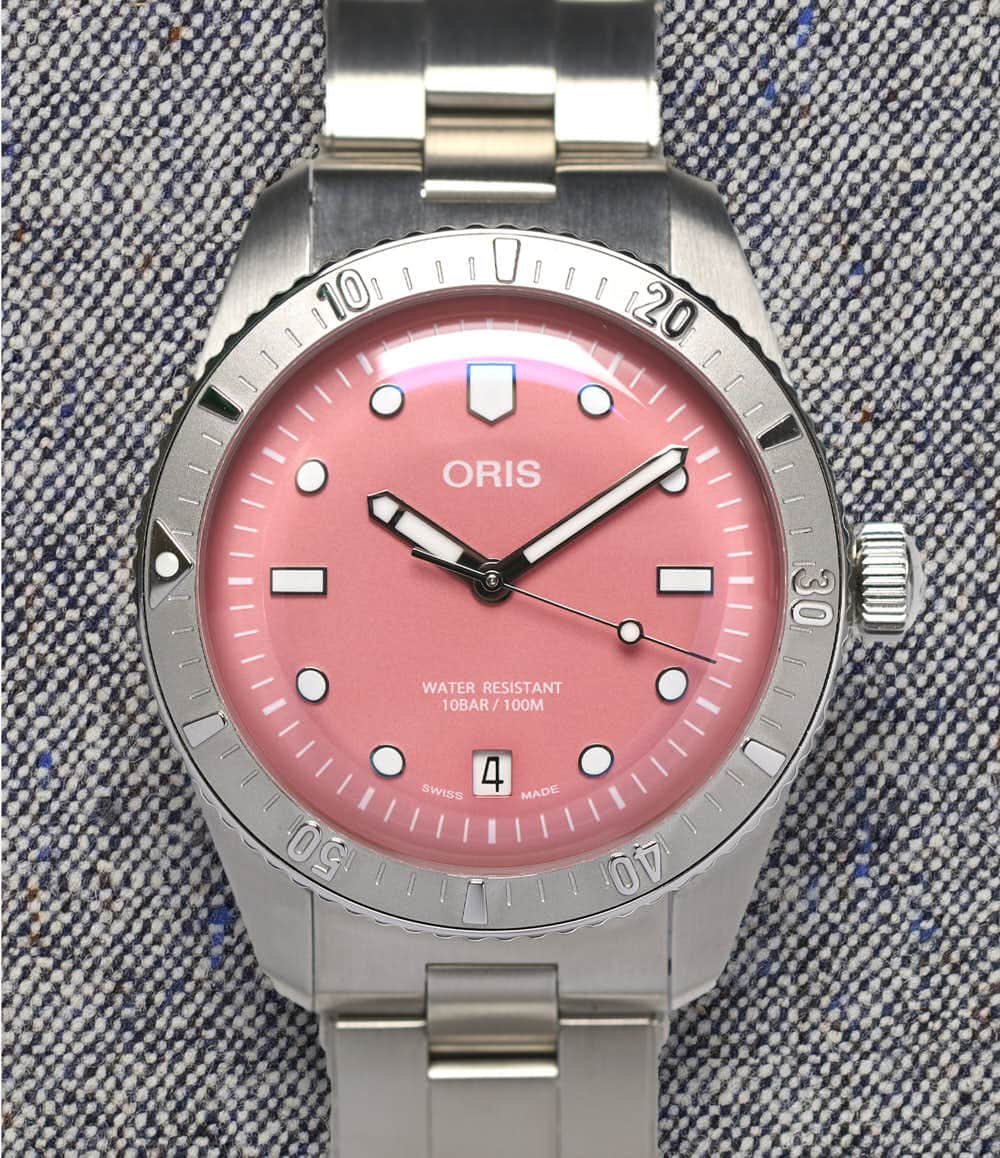 Oris Watch Pink Divers Sixty-Five Cotton Candy Steel