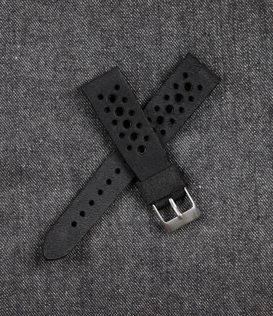 Windup Watch Shop Strap 20mm / Lamp Black Roadster Strap