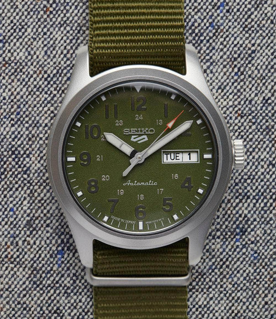 Seiko 5 Sports Watch Olive w/ Nylon - SRPG33 Seiko 5 Sports Field Collection