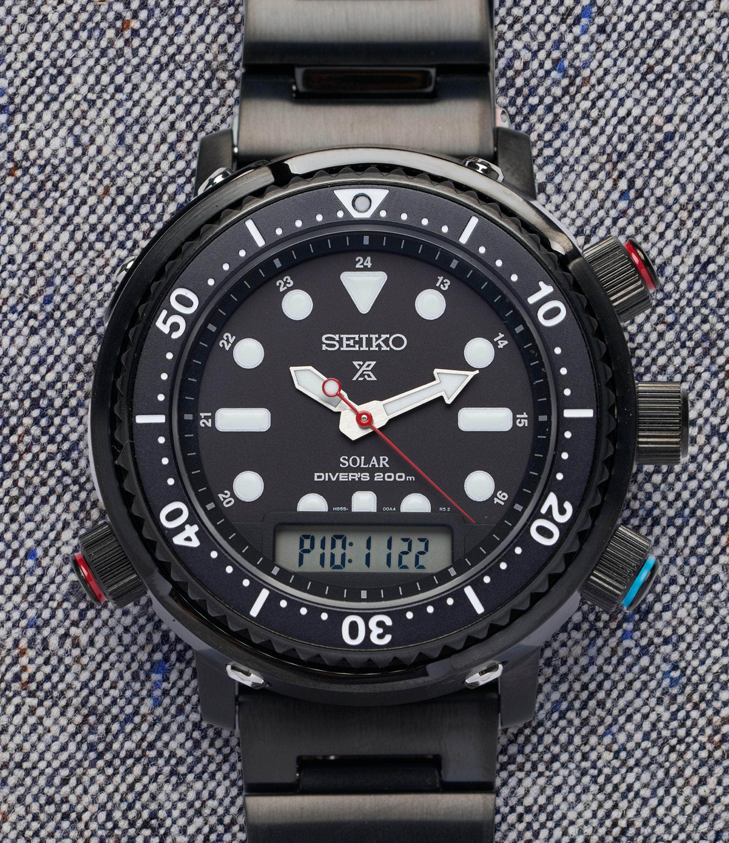 Seiko Watch Black Limited Edition - SNJ037 Prospex Ana-Digi Solar Diver