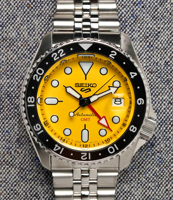 Seiko 5 Sports Watch Yellow SSK017 SKX Sports Style GMT Series