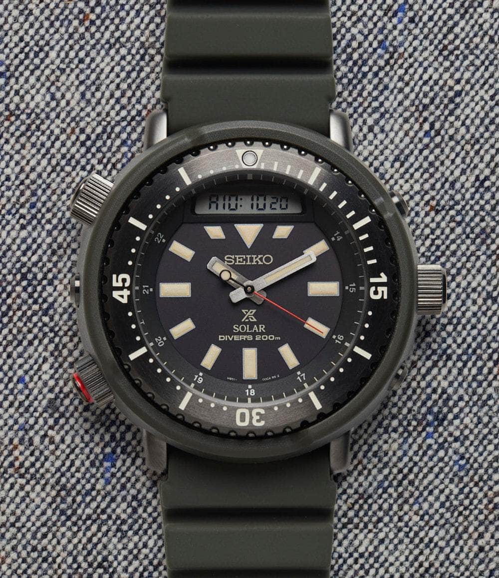Seiko Watch Green - SNJ031 Prospex Ana-Digi Solar Diver