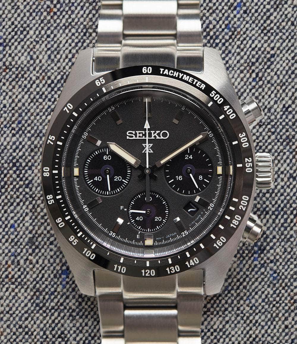 Seiko Watch Black - SSC819 Prospex Speedtimer Solar Chronograph