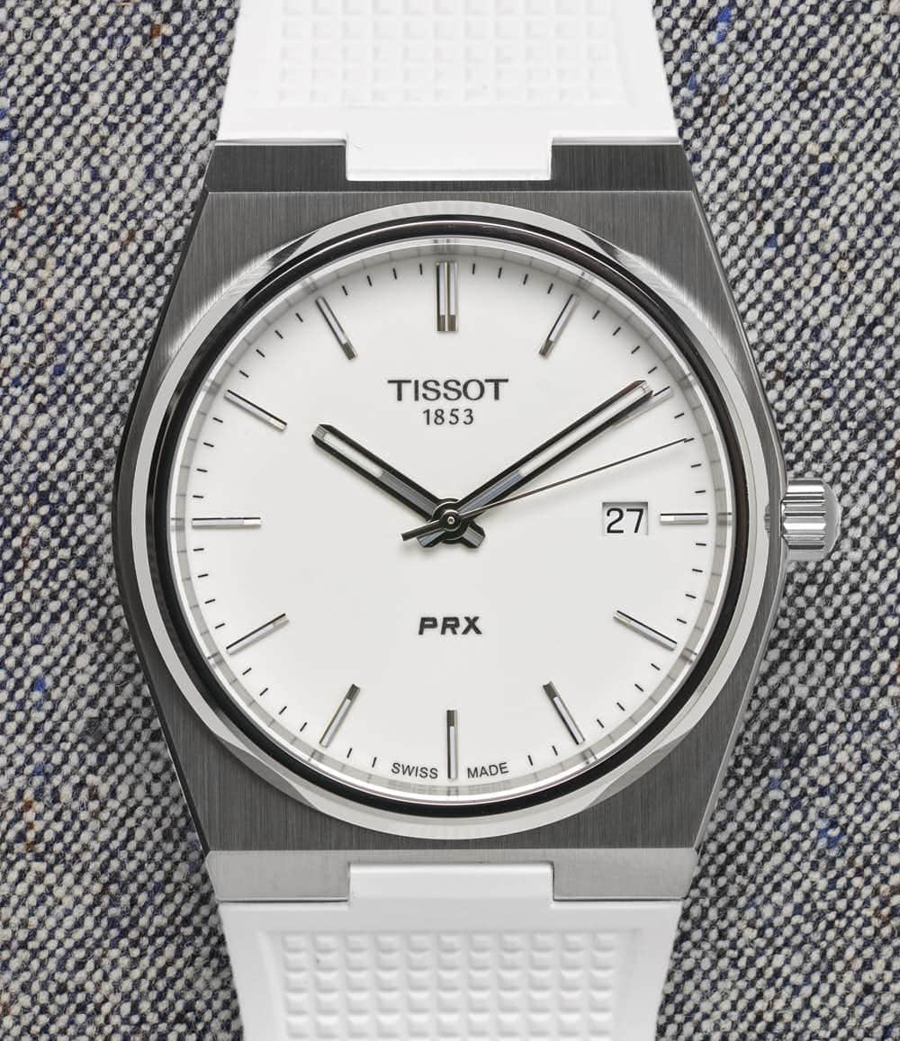 Tissot Watch White PRX Quartz 40mm