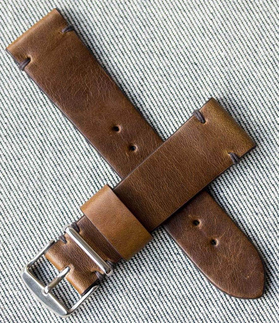 Worn & Wound Strap Moss Brown / 18mm / Brushed Model 2 Premium