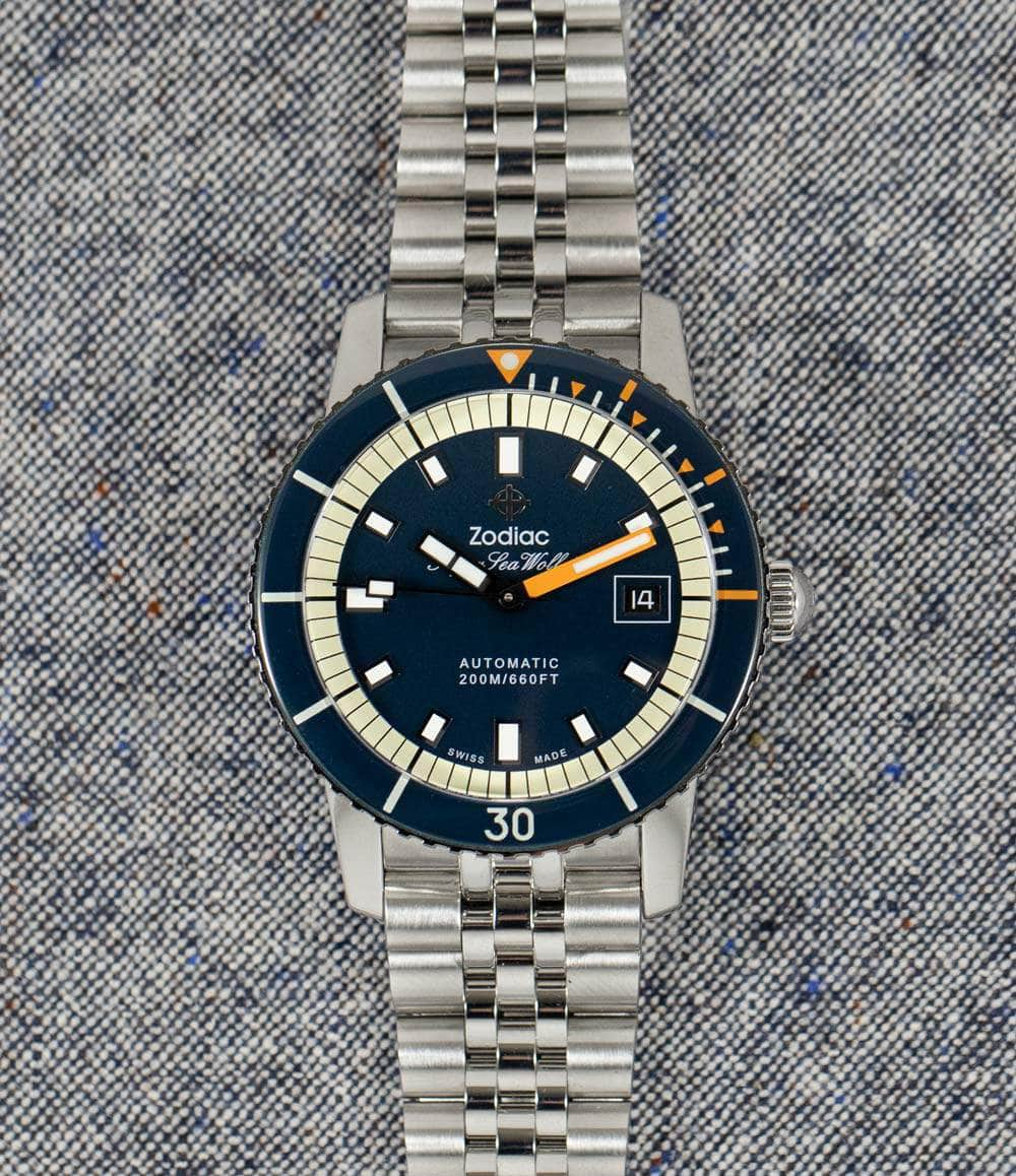 Zodiac Watch Default / Dark Blue Super Sea Wolf Compression