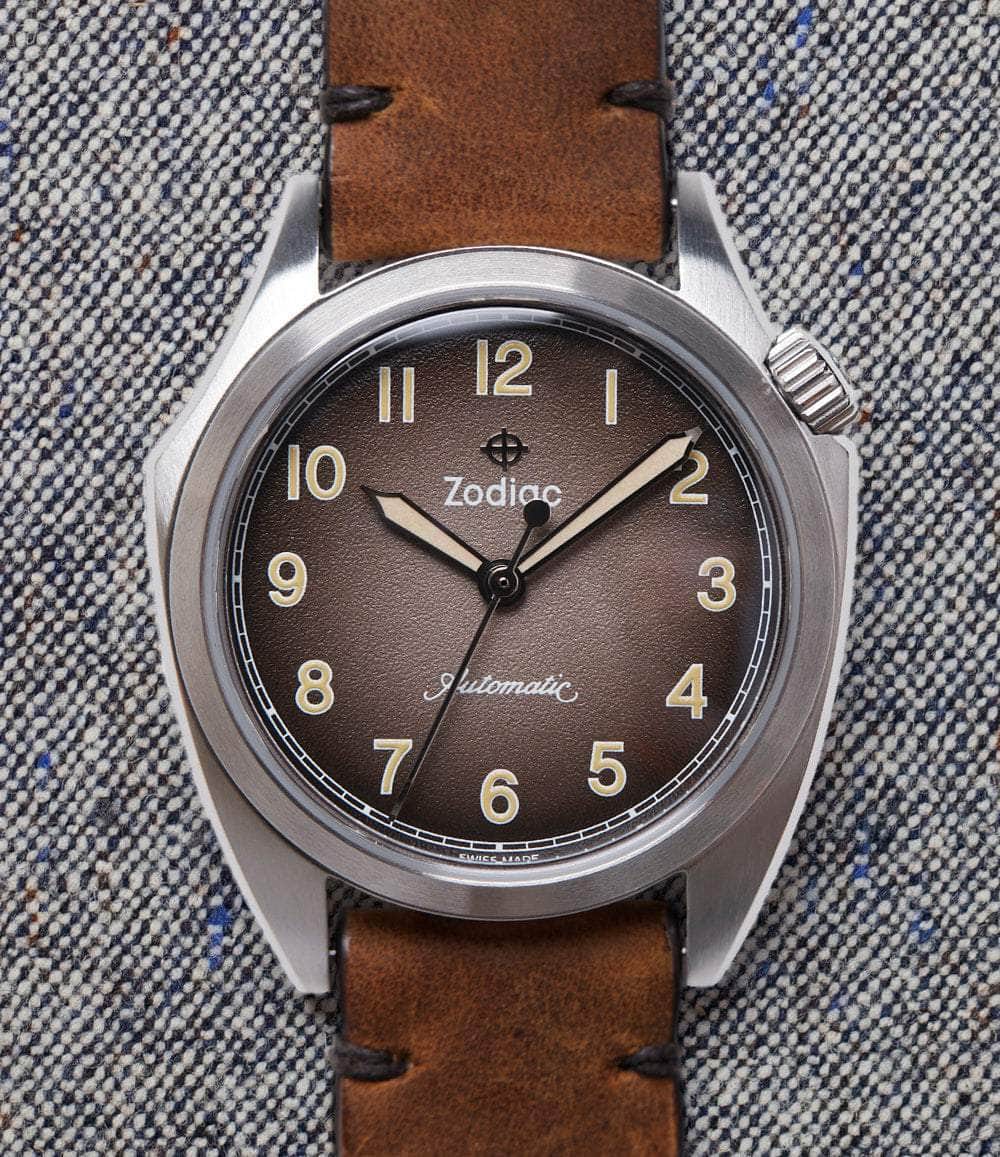 men's dress olympos automatic leather watch Dress Olympos Automatic Leather Watch