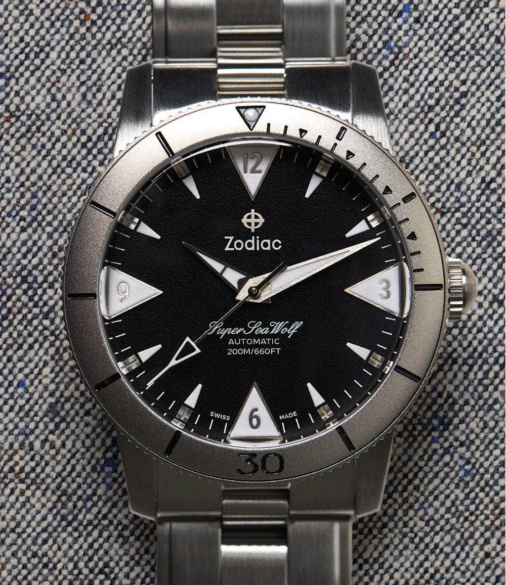 Zodiac Watch Default / Steel/Black Super Sea Wolf 53 Skin